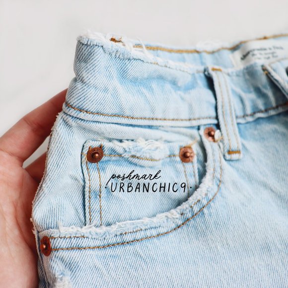 NWT ABERCROMBIE 90s Straight Jean Light Ripped size 30 - Picture 10 of 14